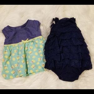 💧2 dresses size 0-3 months